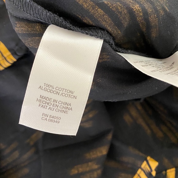 Jones New York Button Down Shirt Dress Black Tan - Picture 6 of 6